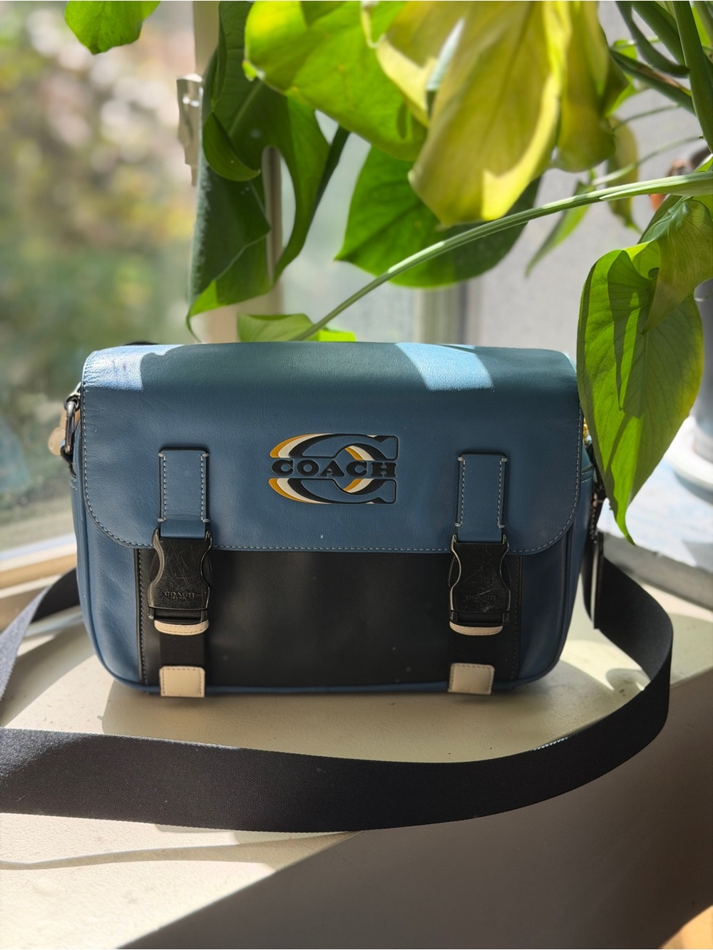 COACH Track Blue Crossbody Bag